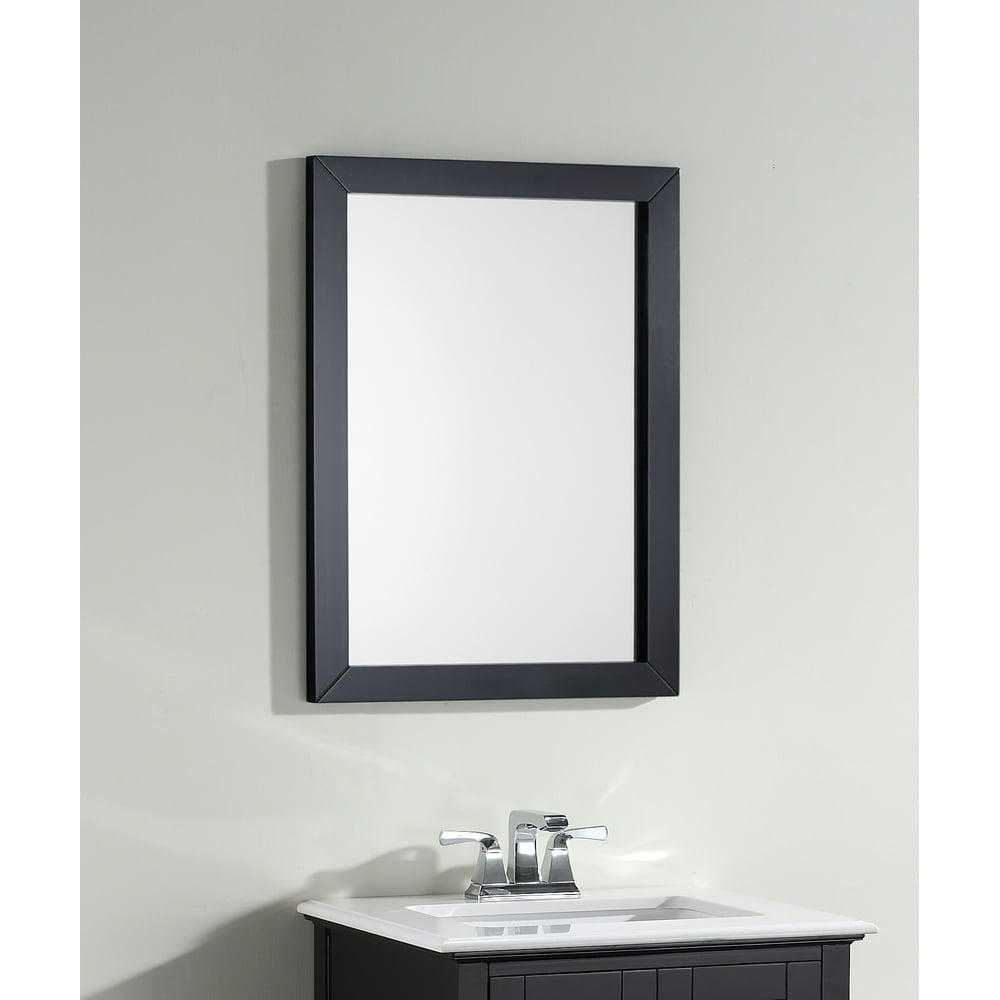 Brooklyn + Max Wilshire 22" x 30" Black Bath Vanity Mirror Walmart