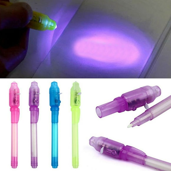Invisible Ink Pen with Built in UV Light Magic Marker Christmas Gift Stationery