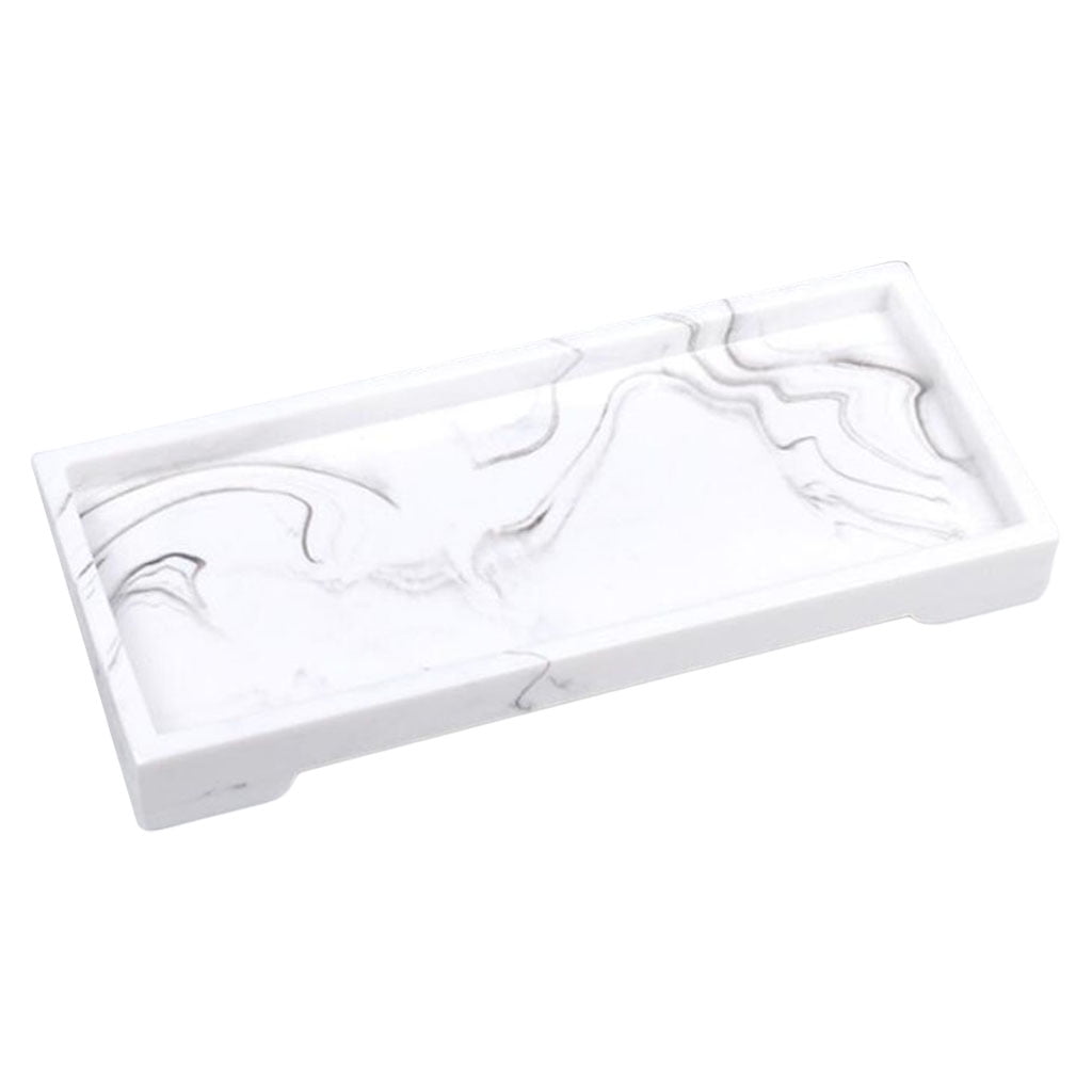 Ceramic Vanity Tray, Marble Pattern Decor Resin Tray, Bathroom Vanity