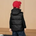 thumbnail image 5 of Boys Hooded Puffer Vest Kids Sleeveless Quilted Outerwear Jacket Padded Gilet Winter Fall Coats Black, 7 Years, 5 of 7
