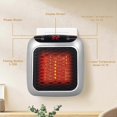 thumbnail image 3 of Portable Heater, 800W Ceramic Plug in Heater, Space Electric Fan Heater with Remote Control, 12H Timer, LED Display, 2 Heat Setting-Sa, 3 of 5