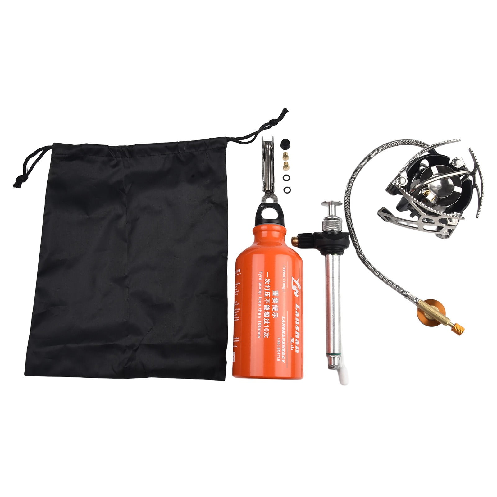 Outdoor Camping Multi Fuel Oil Stove with 500ml Gasoline Fuel Bottle for Diesel
