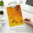 thumbnail image 2 of FMSHPON Honeycomb Bee Clipboard Hardboard Wood Nursing Clip Board and Pull for Standard A4 Letter 13x9 inches, 2 of 2