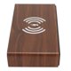 thumbnail image 5 of Reloj despertador digital de madera con atenuador de 3 niveles, pantalla dual, color marrón, luz amarilla fina, reloj de carga inalámbrico, 5 of 5
