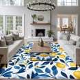 thumbnail image 3 of 6'x9' Area Rugs, Lemon Indoor Outdoor Area Rug for Living Room Bedroom, Summer Fruit Spring Leaf Watercolor Pastoral Washable Bathroom Rugs Kitchen Floor Carpet Mats Home Decor Aesthetic, 3 of 8