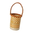 thumbnail image 2 of Handwoven Seagrass Basket African Woven Storage Tote with Handle Decorative Grocery Picnic Plant Organizer, 2 of 4