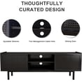 thumbnail image 3 of Weselon TV Stand for TVs Up to 70 Inch, Accent Iron Rattan Storage Cabinet Television Stands Entertainment Media Center Console Table with Sliding Barn Door and Adjustable Shelves for Living Room, 3 of 8