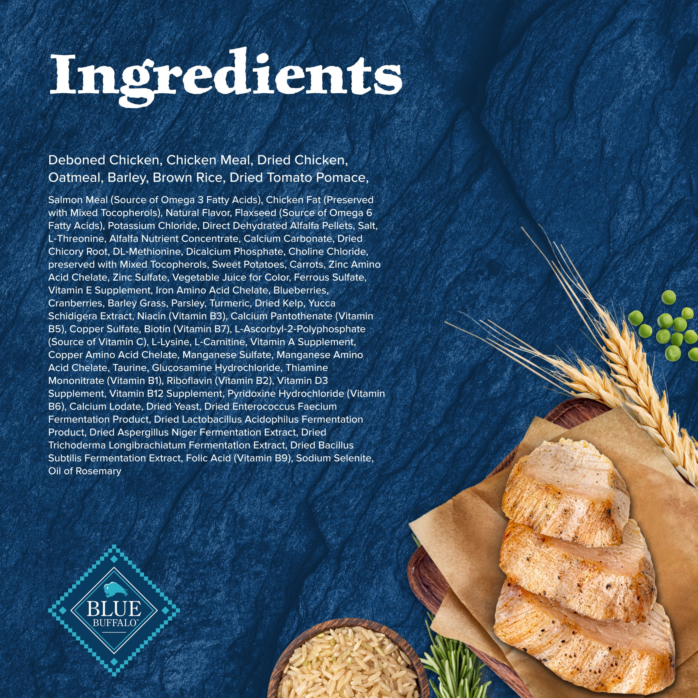 Blue Buffalo Wilderness Natural High-Protein Adult Dog Dry Food, Chicken Recipe, 28-lb.