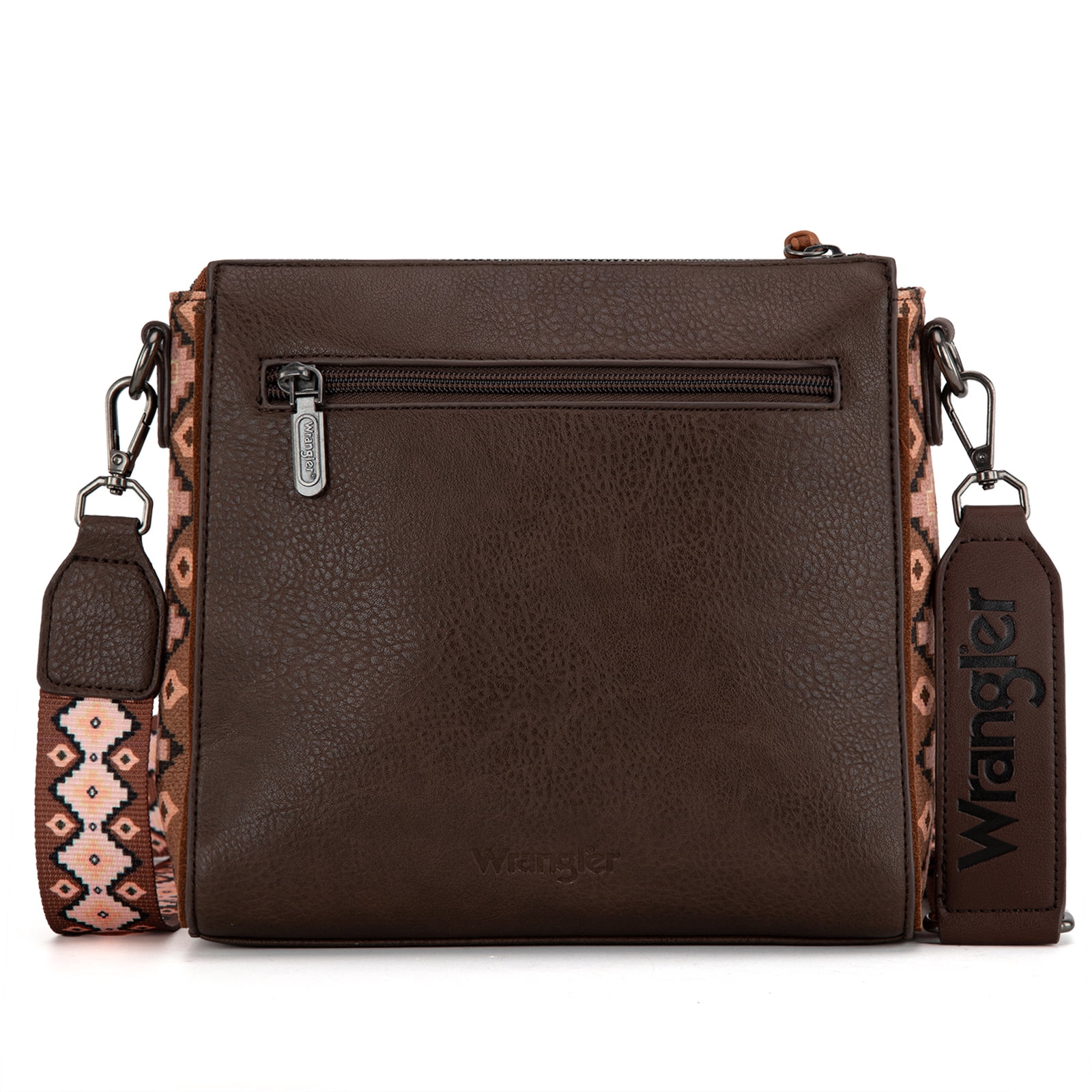 Wrangler Aztec Crossbody Bags Boho Shoulder for Women, Coffee