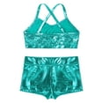 thumbnail image 4 of Alvivi Kids Girls Tankini Outfit Tank Top Bottoms Set Gym Workout Costume 5-14, 4 of 7