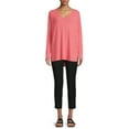 thumbnail image 4 of Time and Tru Women's Ribbed Tunic Top, 4 of 5