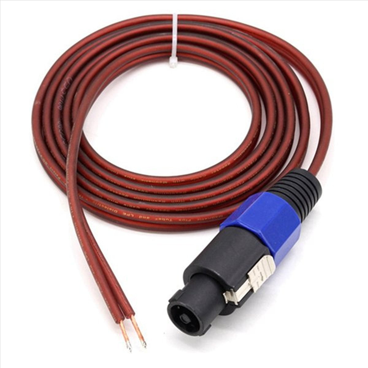 4Pcs Speakon Speaker Cable Bare Wire Open End Cable, Speakon to Speaker Wire Audio Cord Amplifier Connection Cord