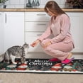 thumbnail image 4 of 2 Piece Christmas Plaid Kitchen Rug Sets Welcome Christmas Snowflake Kitchen Floor Mat Anti Fatigue Rugs for Kitchen Floorfor Bath Cooking (47x17+30x17 Inches), 4 of 7