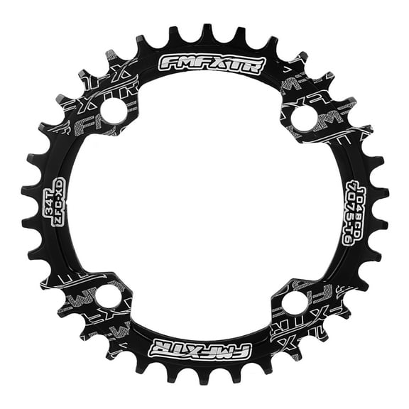 34 Teeth 104mm 4 Holes Bicycle Bike Round Narrow Wide Chainring Crankset Tooth Plate Black