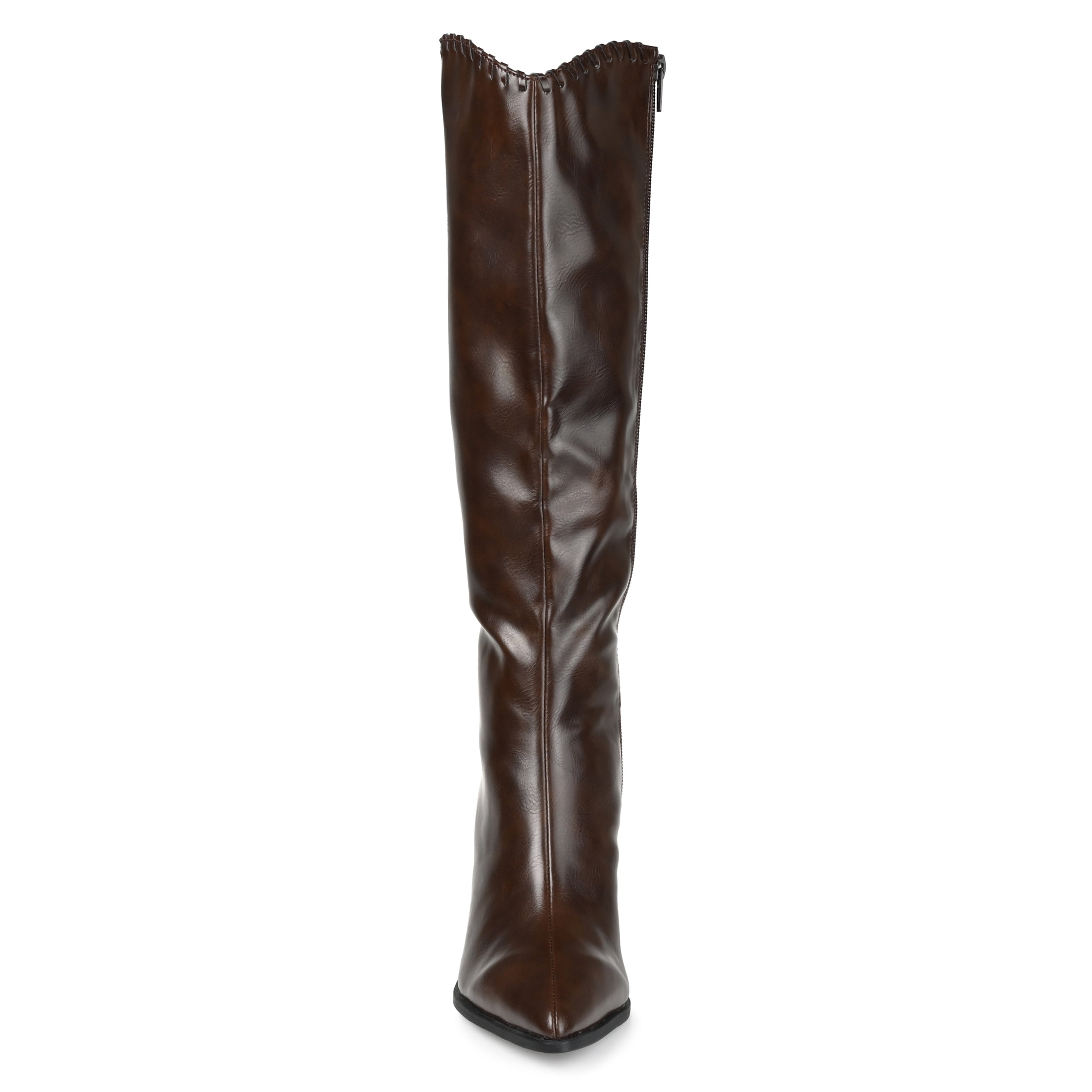 Journee Womens Daria Tru Comfort Foam Wide Width Wide Calf Stacked Heel Knee High Boots