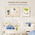 thumbnail image 6 of DOLLAR BOSS Linen Bulletin Board 24x18 Inches Cork Board for Wall Poster Board with Gold Aluminum Frame Hanging Pin Board Vision Board for Home Office Room Decor with 10 Push Pins, 6 of 10
