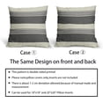 thumbnail image 6 of Black Grey Gray Striped Pillow Covers 20x20 Set of 2 Modern Boho Stripe Pattern Cream Print Decorative Outdoor Pillowcases Farmhouse Throw Cushion Case Decor for Home Couch Sofa Bed, 6 of 6