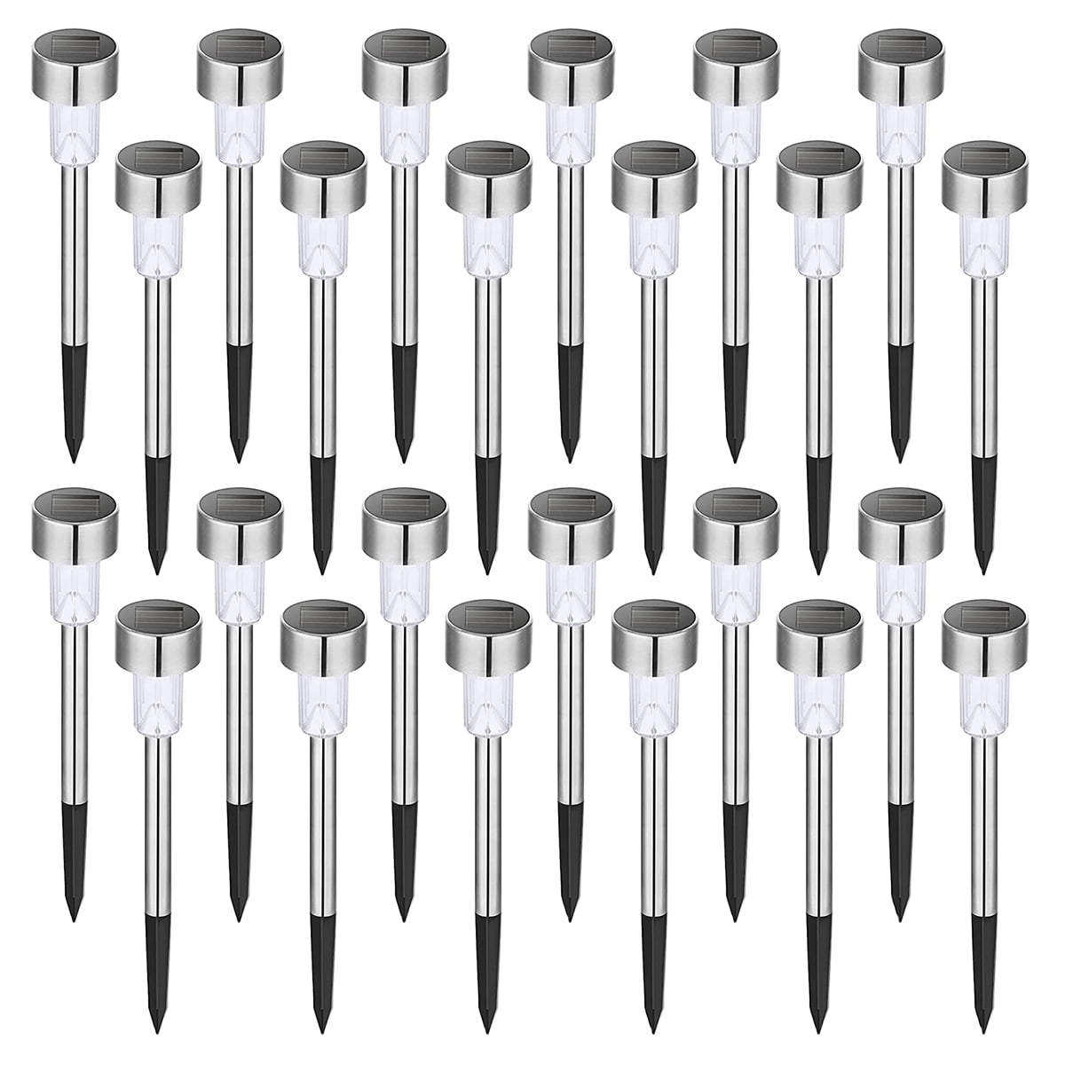Rirool Solar Lights Outdoor, Stainless Steel Waterproof Outdoor Lights