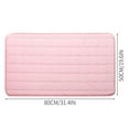 thumbnail image 2 of Non-Slip Rugs Bath Extra Soft Lounge Floor Carpet Water Absorbent Solid Color Home Decor Accessories - Hot Pink(31.4" x 19.6"), 2 of 8