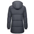 thumbnail image 2 of Chaqueta de plumón MAGCOMSEN para mujer, larga y cálida, con capucha de invierno, talla XL, 2 of 7