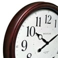 thumbnail image 3 of Westclox 20" Analog Quartz Accurate Brown Woodgrain Finish Wall Clock, 3 of 5