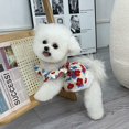 thumbnail image 4 of Hadanceo Pet Summer Dress Floral Printing Flying Sleeve Ruffle Edge  Small Dog Princess Cosplay Costume for Spring, 4 of 12