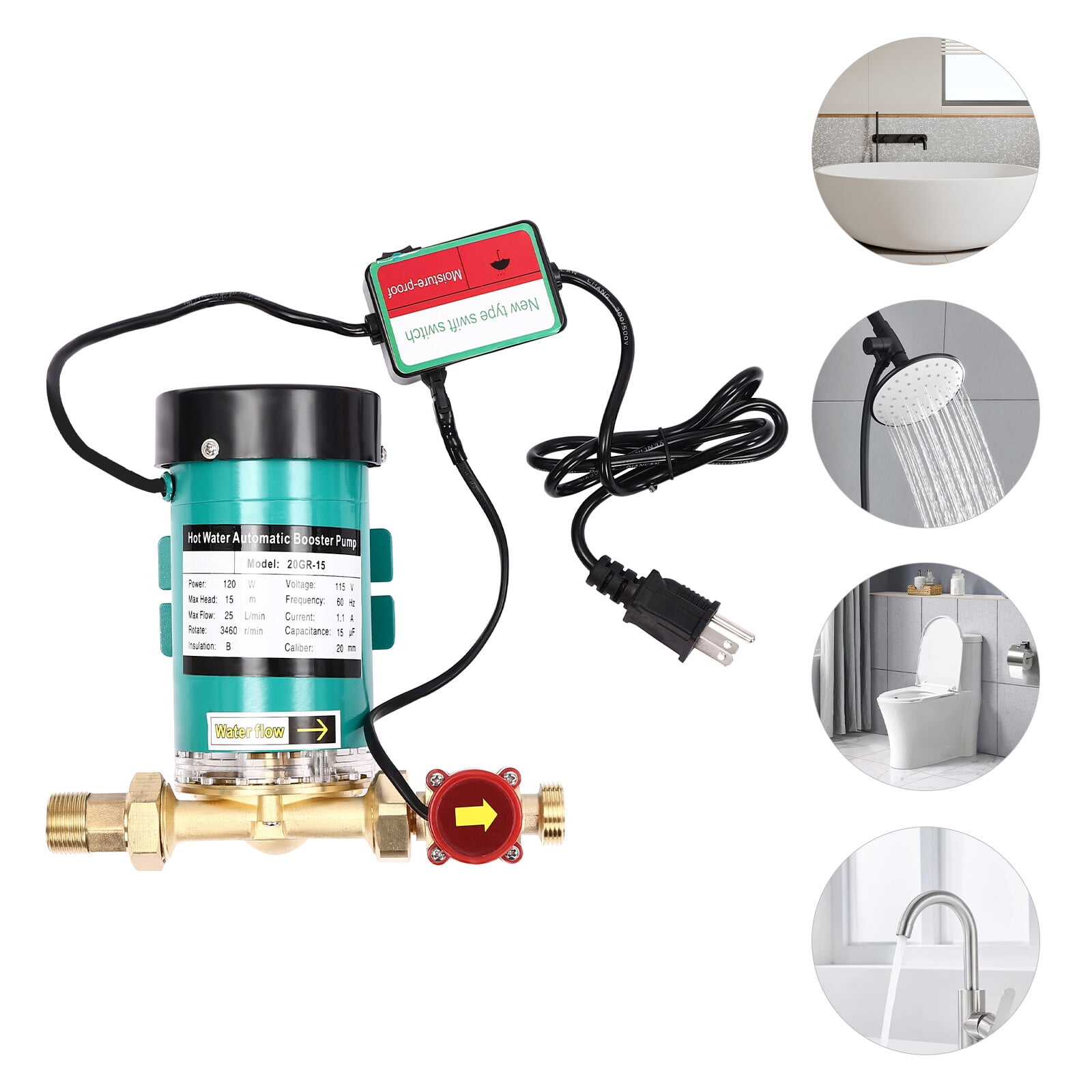 120W Water Pressure Booster Pump with Swift Switch - Efficient, Durable Solution for Low Water Pressure in Homes and Apartments