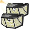 thumbnail image 1 of Luces solares para exteriores, 310 luces solares LED para exteriores IP65 a prueba de agua, gran angular de 270 grados, 3 modos, luz solar LED de seguridad opcional para garaje y patio trasero Rojo Verde, 1 of 5