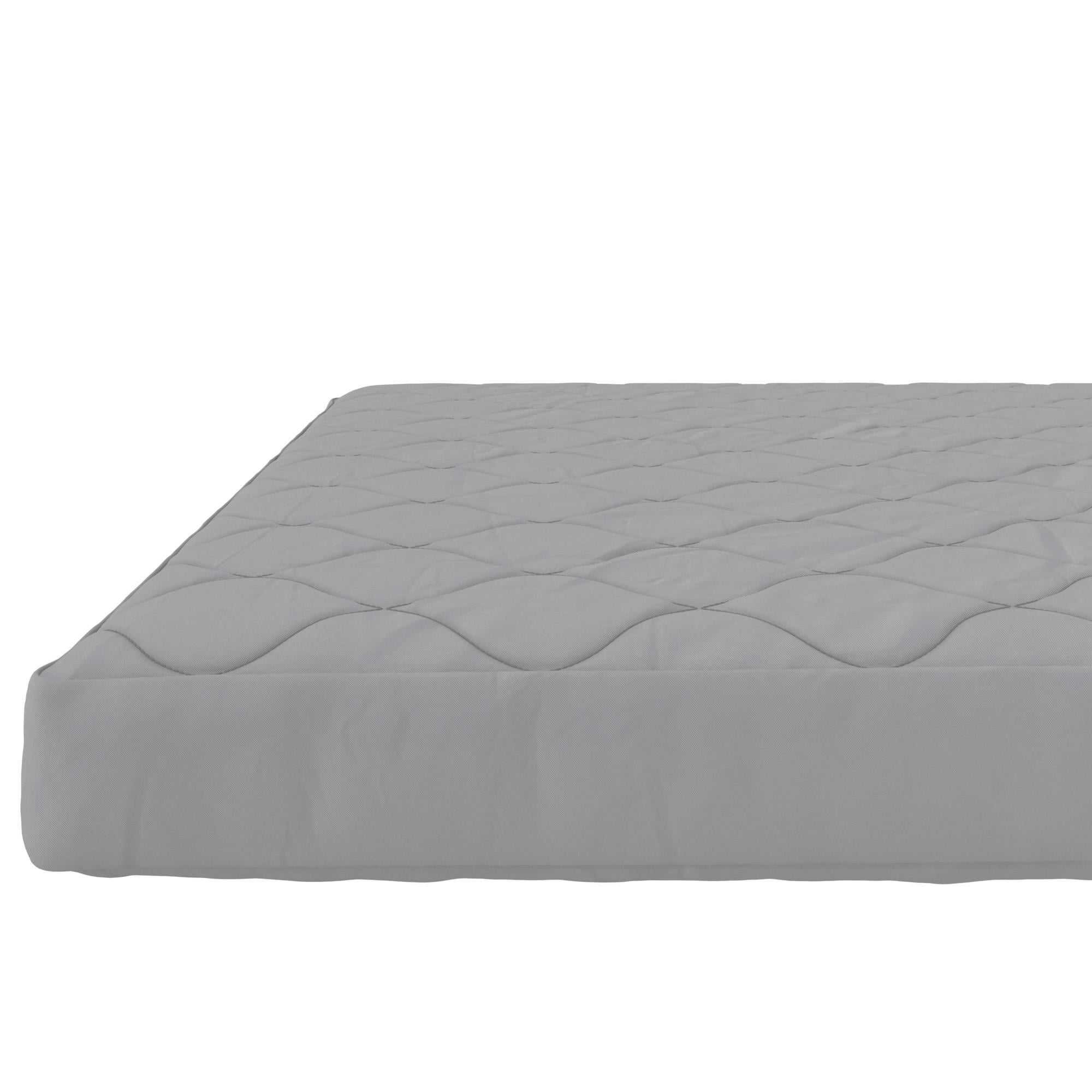 DHP Value 6 Inch Thermobonded Polyester Filled Quilted Top Bunk Bed Mattress, Full, Gray