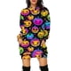 thumbnail image 2 of Suéter holgado con capucha para mujer, de longitud media, con estampado digital 3D de Halloween y cuerpo completo, 2 of 4