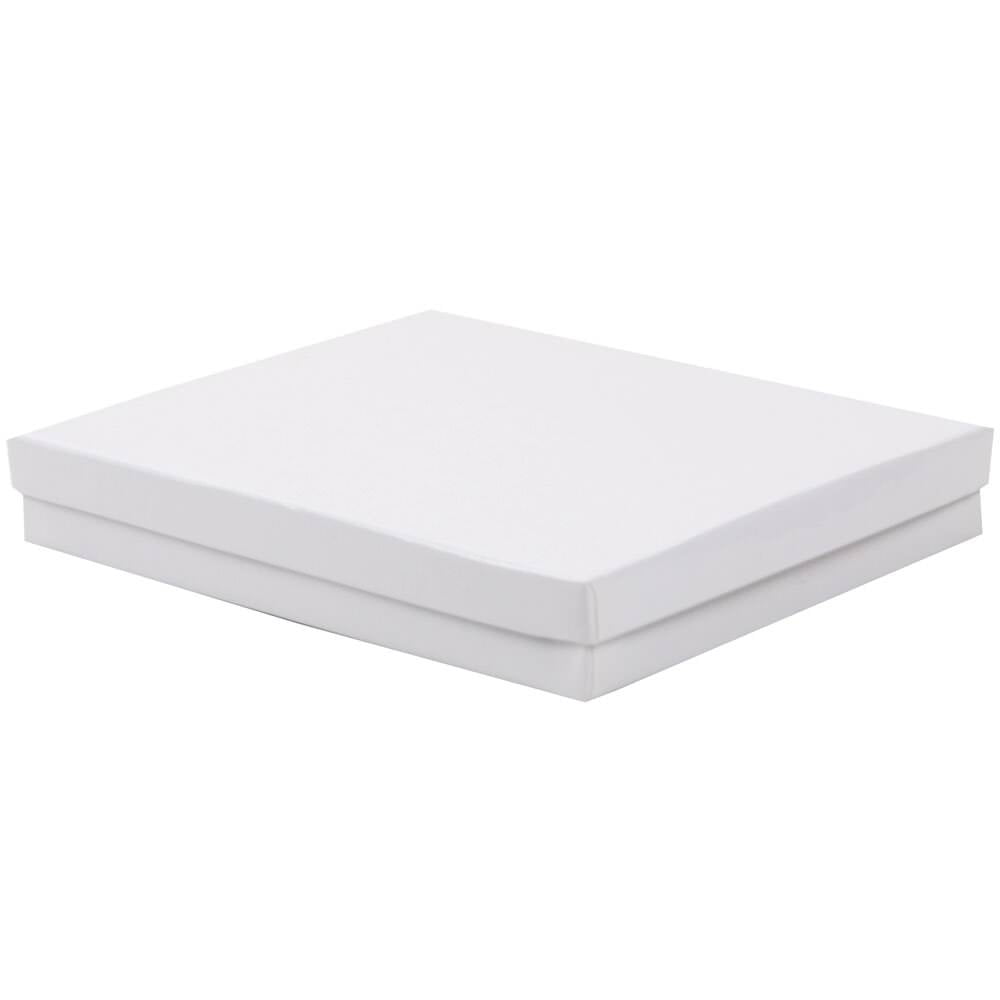JAM Jewelry Gift Box, 5 5/8 x 7 1/8 x 1, White, 1/Pack