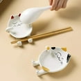 thumbnail image 4 of Cuisine Porte-Cuillère en Céramique Mignon Animal Porte-Ustensiles en Porcelaine Porte-Ustensile Reste Noël Cuisine Nouveauté Cadeau pour Repose-Ustensile Baguettes (Rouge), 4 of 5