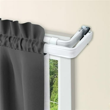 Double Lockseam Curtain Rod, Extends Upto 28 to 48 in.
