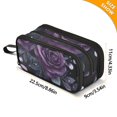 thumbnail image 4 of FORMRS Pencil Case with 3 Compartments Zipper Pouch, Elementary School Level and up, Roses and Pearls, 4 of 8