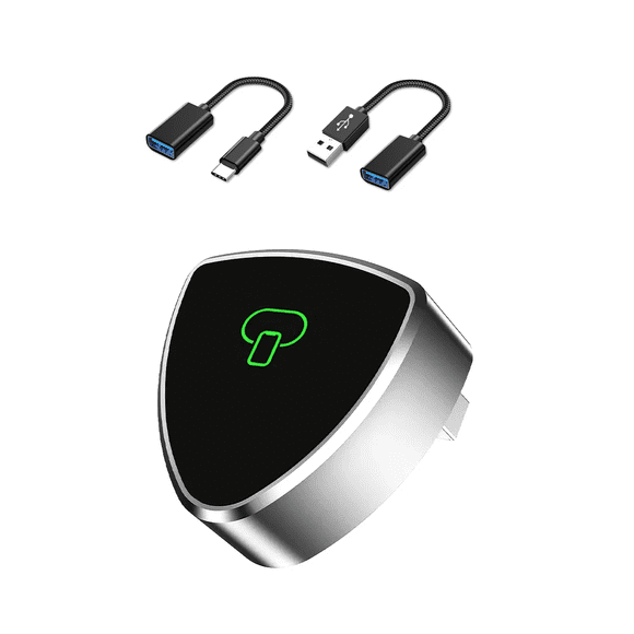 "Car Play Adaptador Inalámbrico Y Android Auto Converter 2en1 Belug Negro "