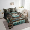 thumbnail image 4 of Manfei Texas Stars Bedding Sets Twin Size, Western Tribal Bed in a Bag Twin size, Rustic Farmhouse Reversible Comforter Sets with Sheets, Super Cozy Room Decorative, 7-Piece, 4 of 7