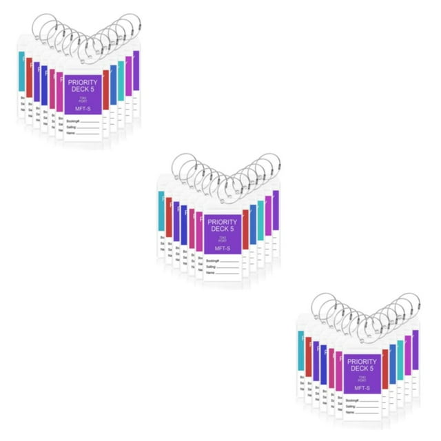 ZLight 12piece Convenient Keyring Card Tag Holder For On Go Professionals ID Card Holder Keyring Holder 3Set