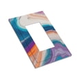thumbnail image 3 of ZICANCN Outlet Covers Wall Plate, Colourful Marble Wallpaper Light Switch Cover Decorative, Duplex Toggle Combo 1-Gang, 3 of 9
