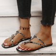 thumbnail image 4 of Vedolay Sandals for Summer Women's Casual Summer Flip Flops Wide Width Beach Roman Sandals,Gray 9, 4 of 5