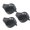 3PCS-Black, variant on Vehicle Specific Climate Control Knob Heavy Duty ABS Design Maintains Consistent Cabin Temperature 1210001000