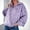 Purple, variant on Oplxuo Women's Oversized Fuzzy Fleece Half Zipper Sweatshirt, Loose Solid Color Long Sleeve Pullover Cozy Winter Tops