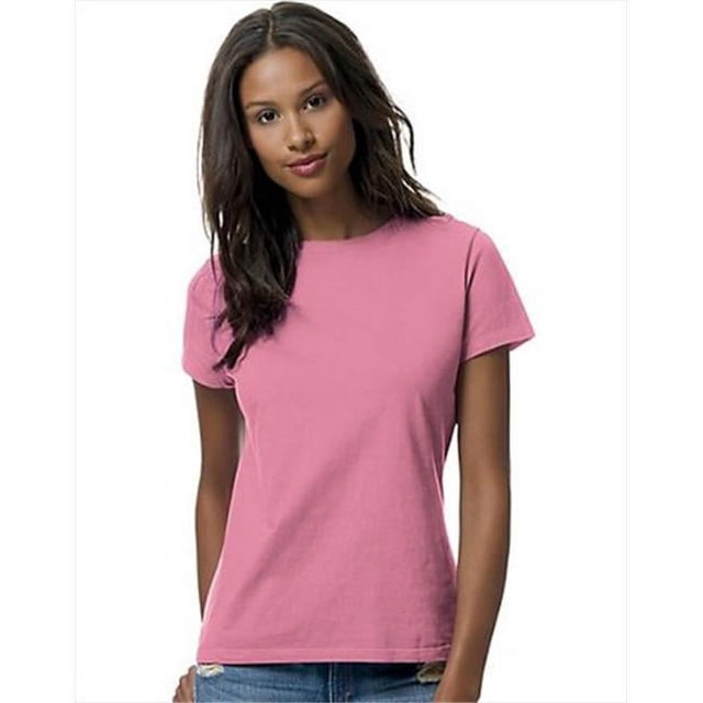 Hanes SL04 T-Shirt Nano-T pour Femmes Taille 2TG, Rose