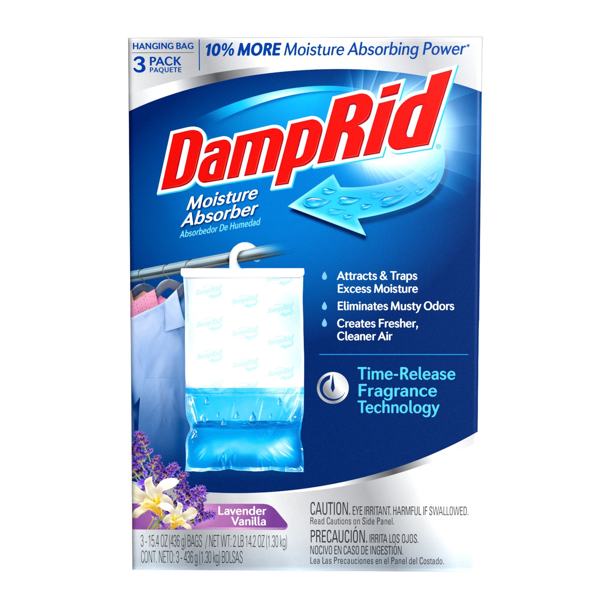 DampRid Hanging Moisture Absorbers, Lavender Vanilla, 3 Count