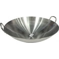 thumbnail image 1 of HH - 50 cm Wok/Karahi SS (2 Loop Handles) - Single Pack - Perfect for Stir-Frying, Deep-Frying, and More - Durable Stainless Steel Construction (1ct), 1 of 4