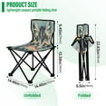 thumbnail image 3 of WOBOGO Cute Three Flowered Cat Camping Chair Convenient Four Corner Backrest Folding Stool Can Hold Up to 220lbs, 3 of 8