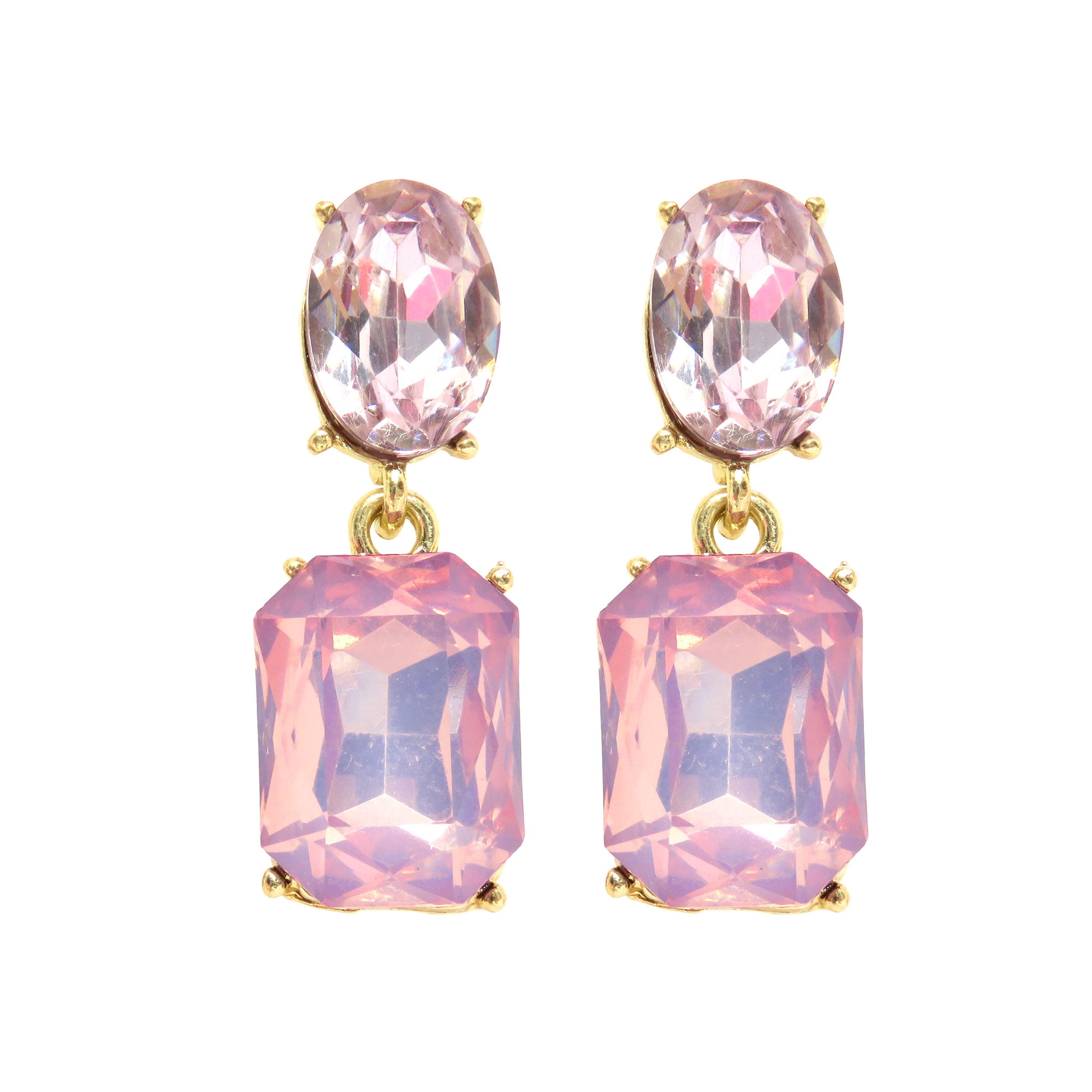 Oussum Gold Jeweled Drop Earrings