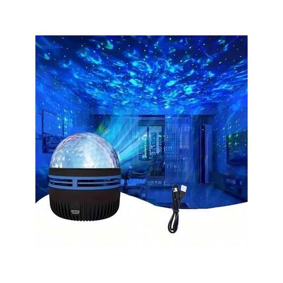 Aurora Wave LED Projector 2 In 1 Northern Lights Ocean Wave Night Lamp With Remote 14 Vibrant Effects Powered Via Supplied Cable Ideal For Bedroom Game Room Home Th