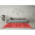 thumbnail image 3 of Ahgly Company Machine Washable Indoor Round Oriental Red Modern Area Rugs, 6' Round, 3 of 4