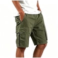 thumbnail image 3 of Thousandth Cargo Shorts for Men Summer Elastic Waist Drawstring Streetwear Shorts Zipper Pocket Casual Shorts Outdoor Hiking Shorts Fashionable Durable Shorts, 3 of 8