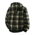 thumbnail image 4 of FDGIU ‌‌‌‌‌Men's Flannel Jacket - Fleece Lined Plaid Zip Up Hoodie Winter Warm Coat, 4 of 6